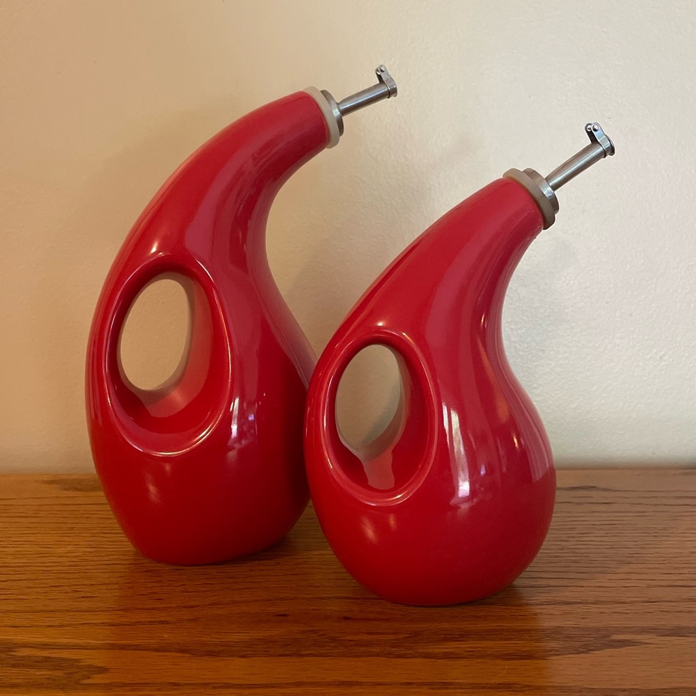 Rachael Ray Red Ceramic Oil Cruet ( 2 )